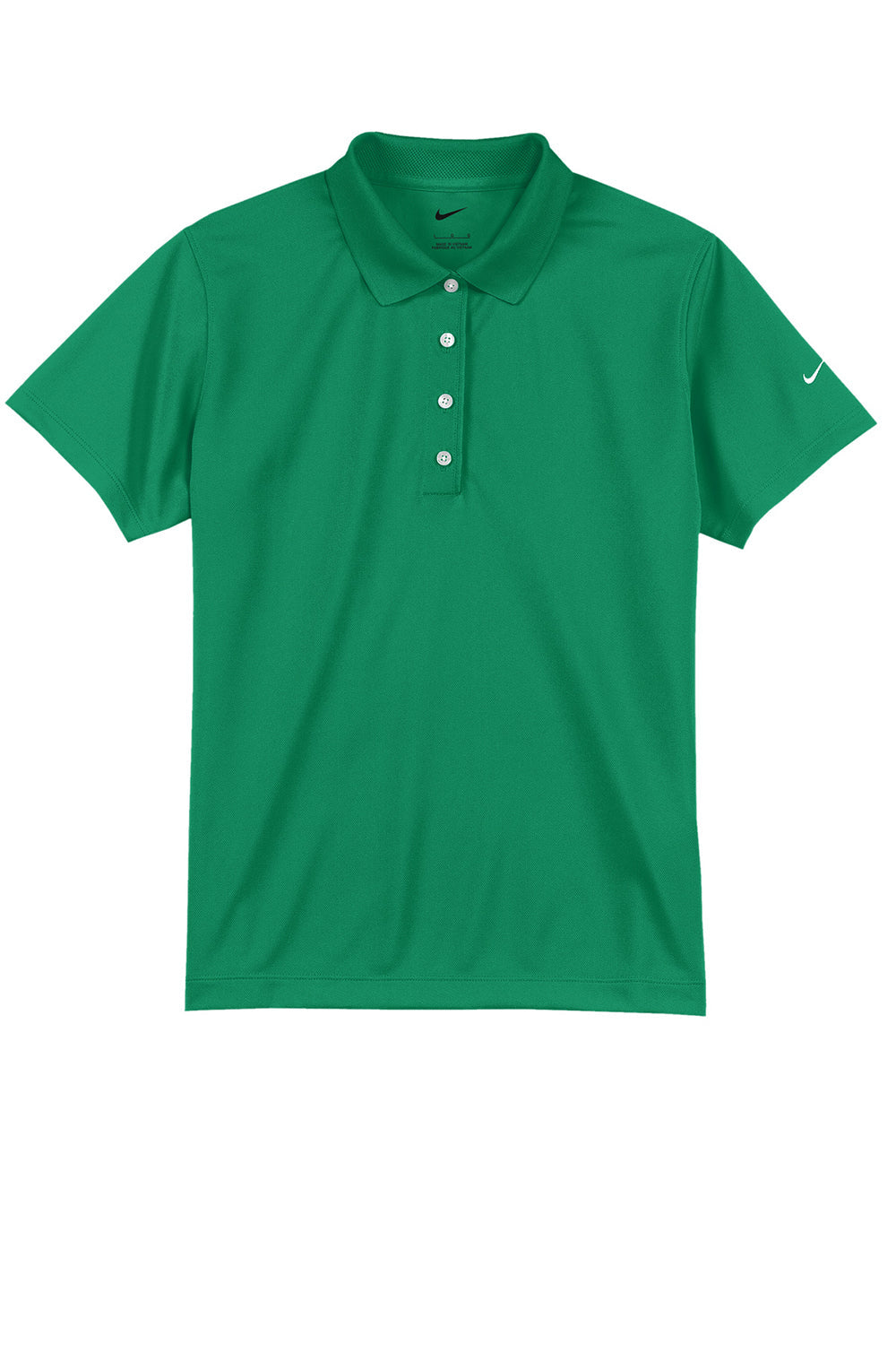 Nike Womens Tech Basic Dri-Fit Moisture Wicking Short Sleeve Polo Shirt - Lucky Green