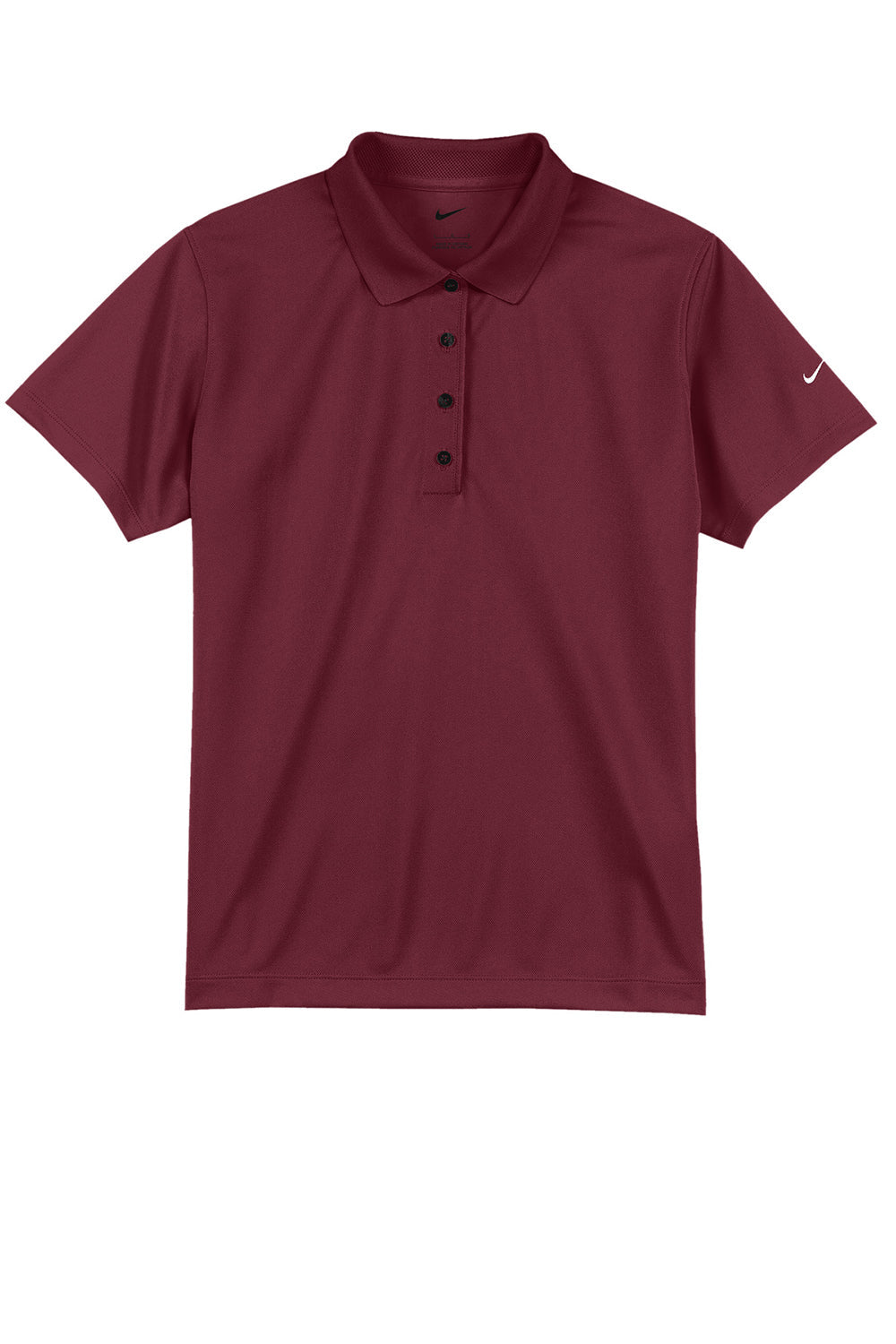 Nike Womens Tech Basic Dri-Fit Moisture Wicking Short Sleeve Polo Shirt - Team Red