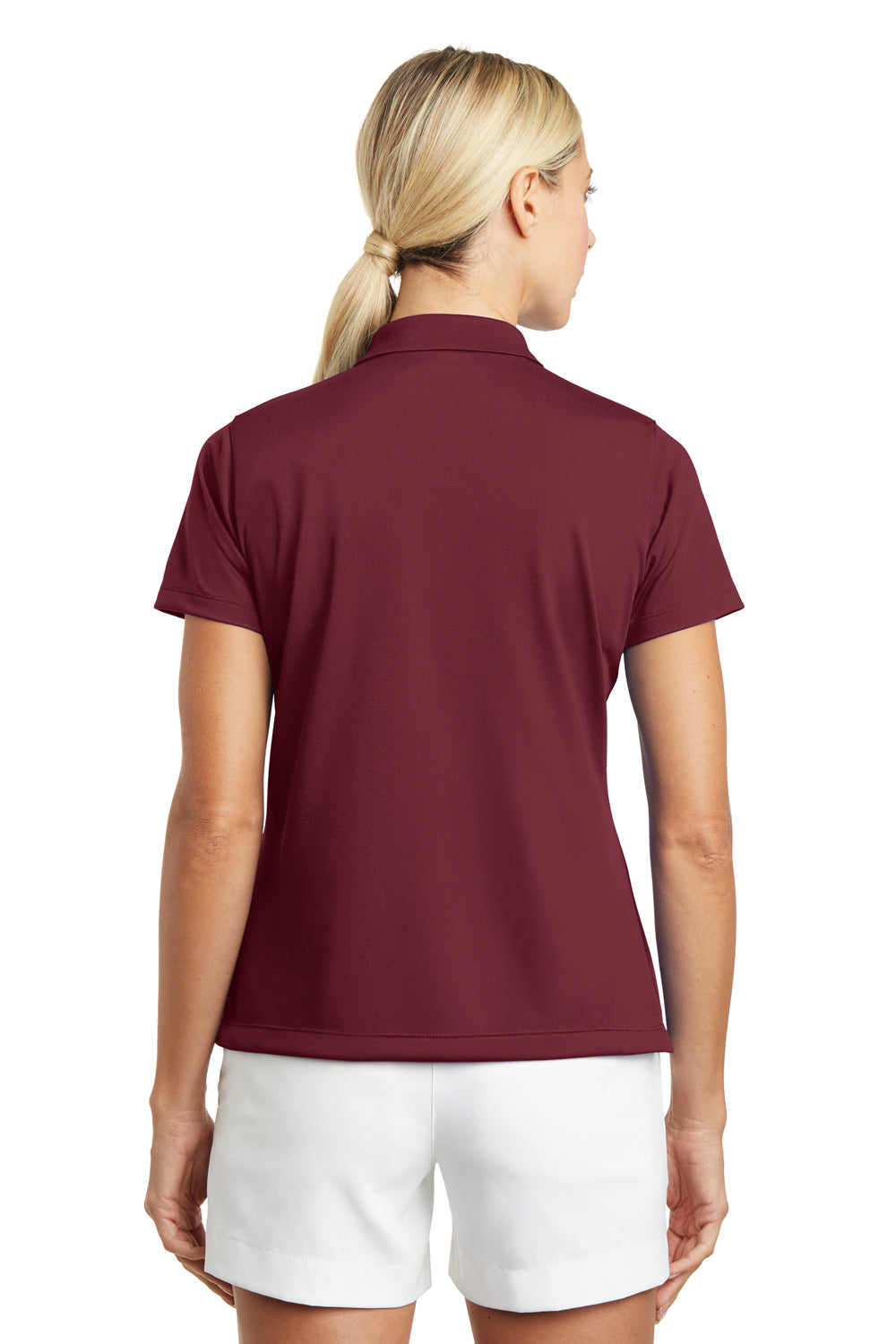 Nike Womens Tech Basic Dri-Fit Moisture Wicking Short Sleeve Polo Shirt - Team Red