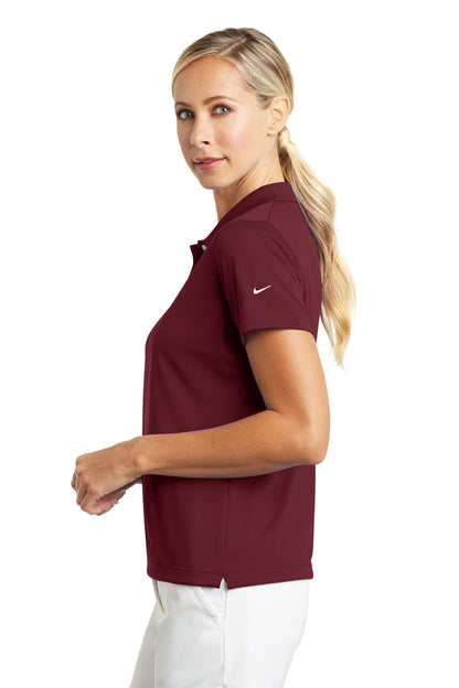 Nike Womens Tech Basic Dri-Fit Moisture Wicking Short Sleeve Polo Shirt - Team Red