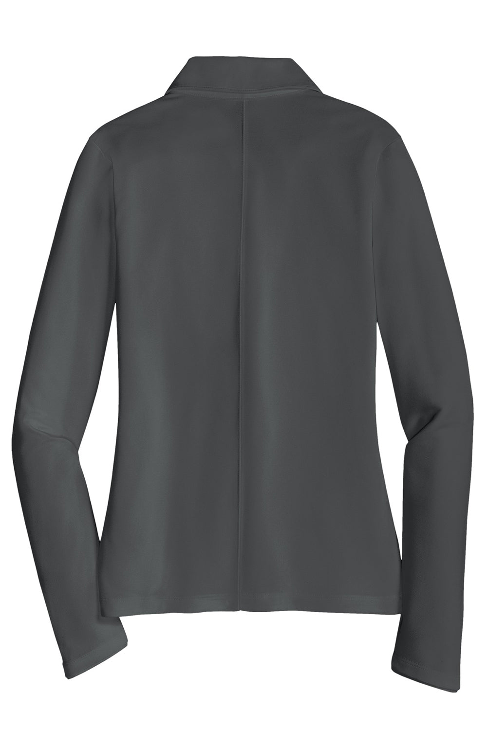 Nike Womens Stretch Tech Dri-Fit Moisture Wicking Long Sleeve Polo Shirt - Anthracite Grey - Closeout