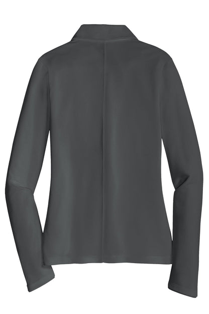 Nike Womens Stretch Tech Dri-Fit Moisture Wicking Long Sleeve Polo Shirt - Anthracite Grey - Closeout
