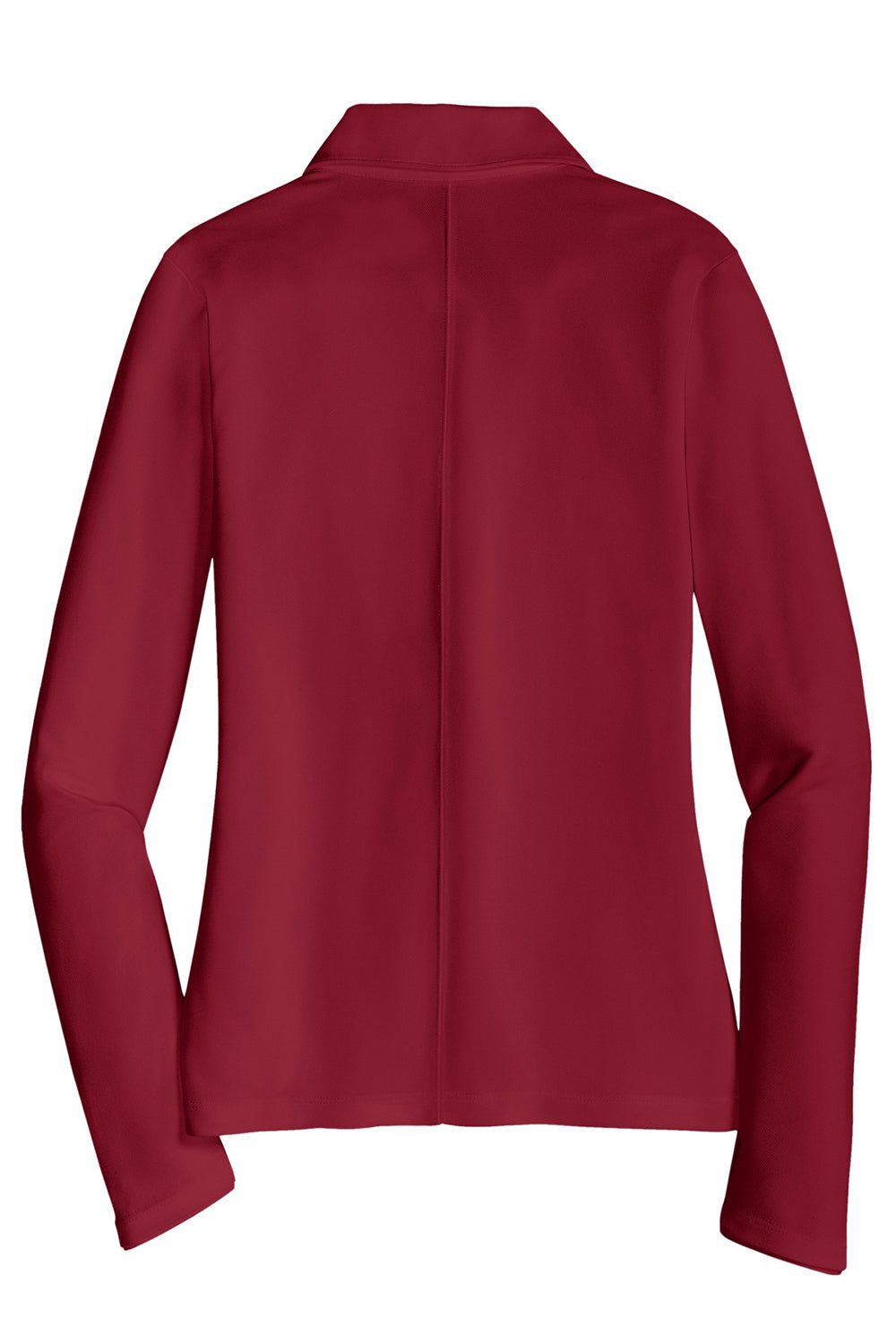 Nike Womens Stretch Tech Dri-Fit Moisture Wicking Long Sleeve Polo Shirt - Varsity Red - Closeout
