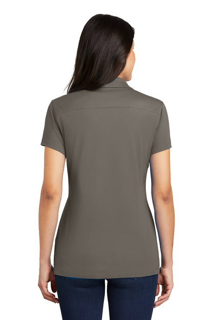 Port Authority Womens Rapid Dry Moisture Wicking Short Sleeve Polo Shirt - Smoke Grey