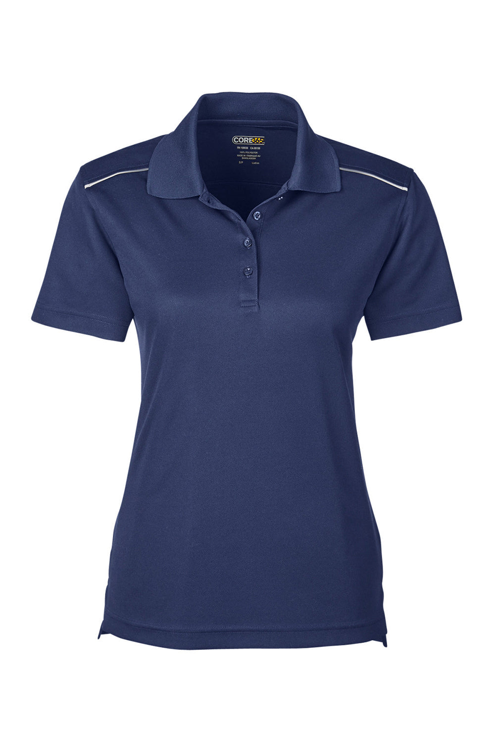 Core 365 Womens Radiant Performance Moisture Wicking Short Sleeve Polo Shirt - Classic Navy Blue