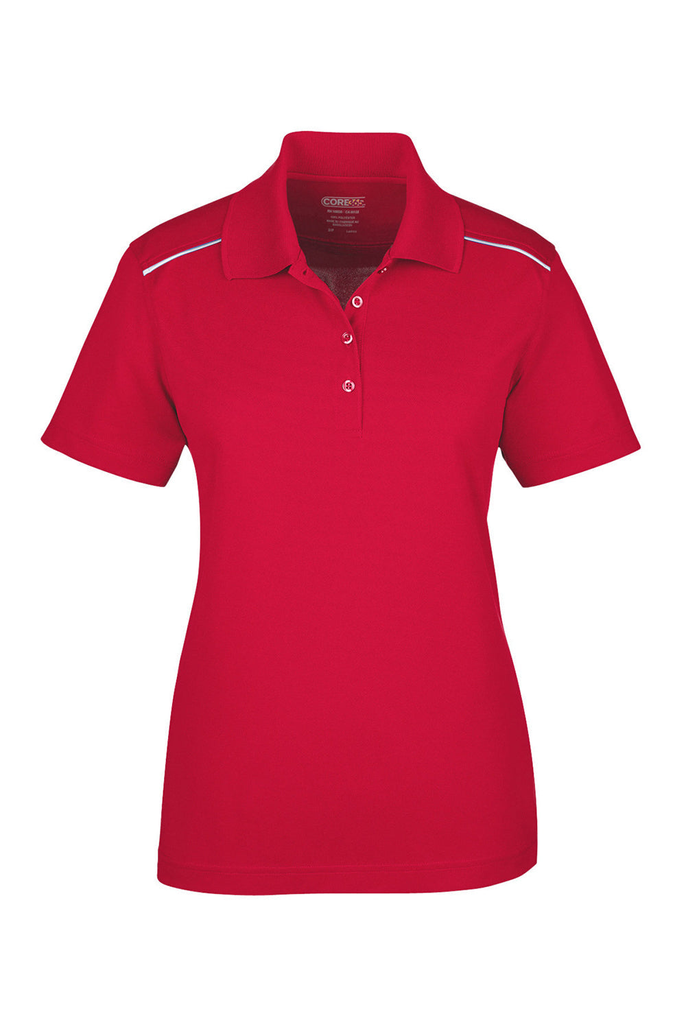 Core 365 Womens Radiant Performance Moisture Wicking Short Sleeve Polo Shirt - Classic Red