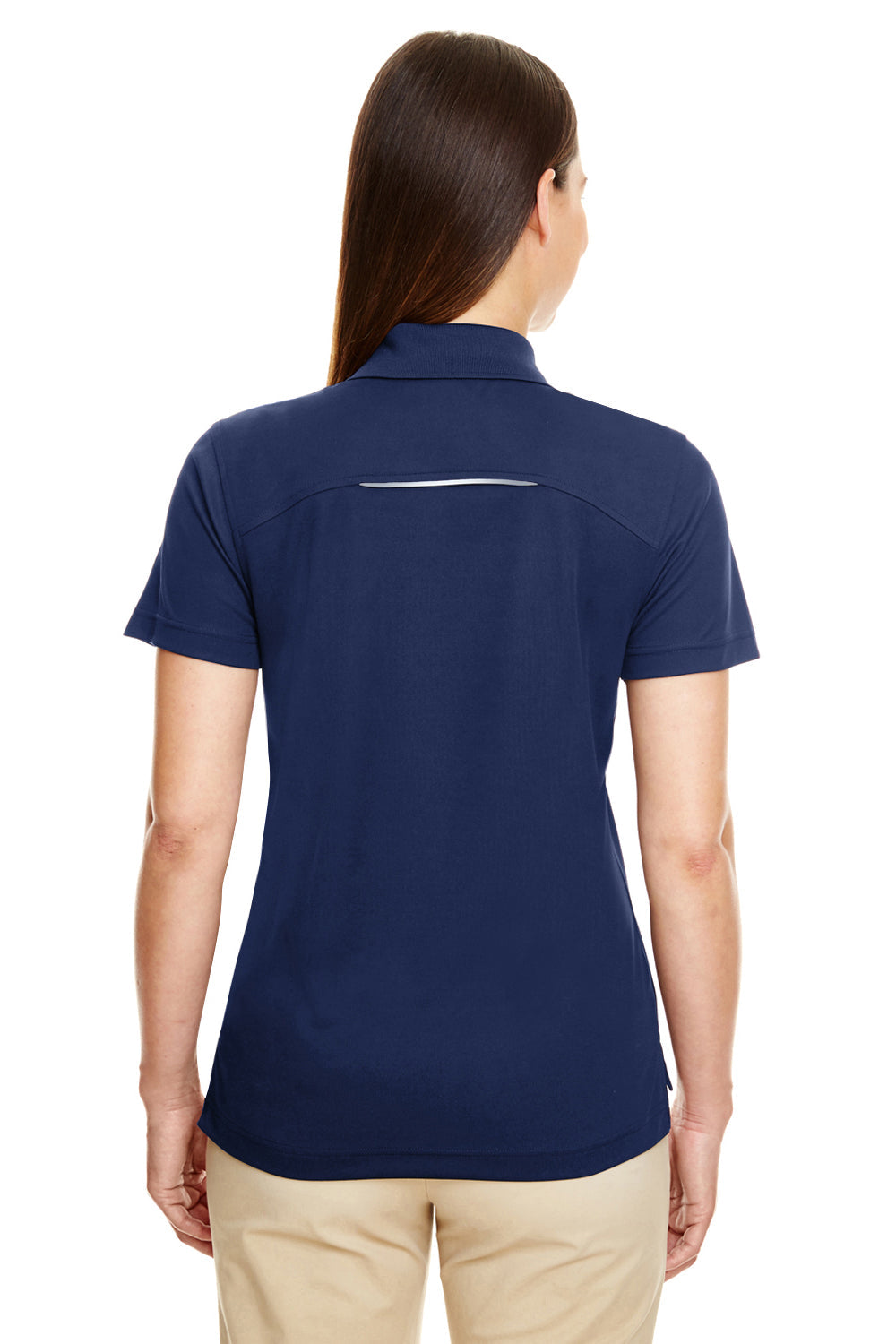 Core 365 Womens Radiant Performance Moisture Wicking Short Sleeve Polo Shirt - Classic Navy Blue
