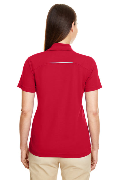 Core 365 Womens Radiant Performance Moisture Wicking Short Sleeve Polo Shirt - Classic Red