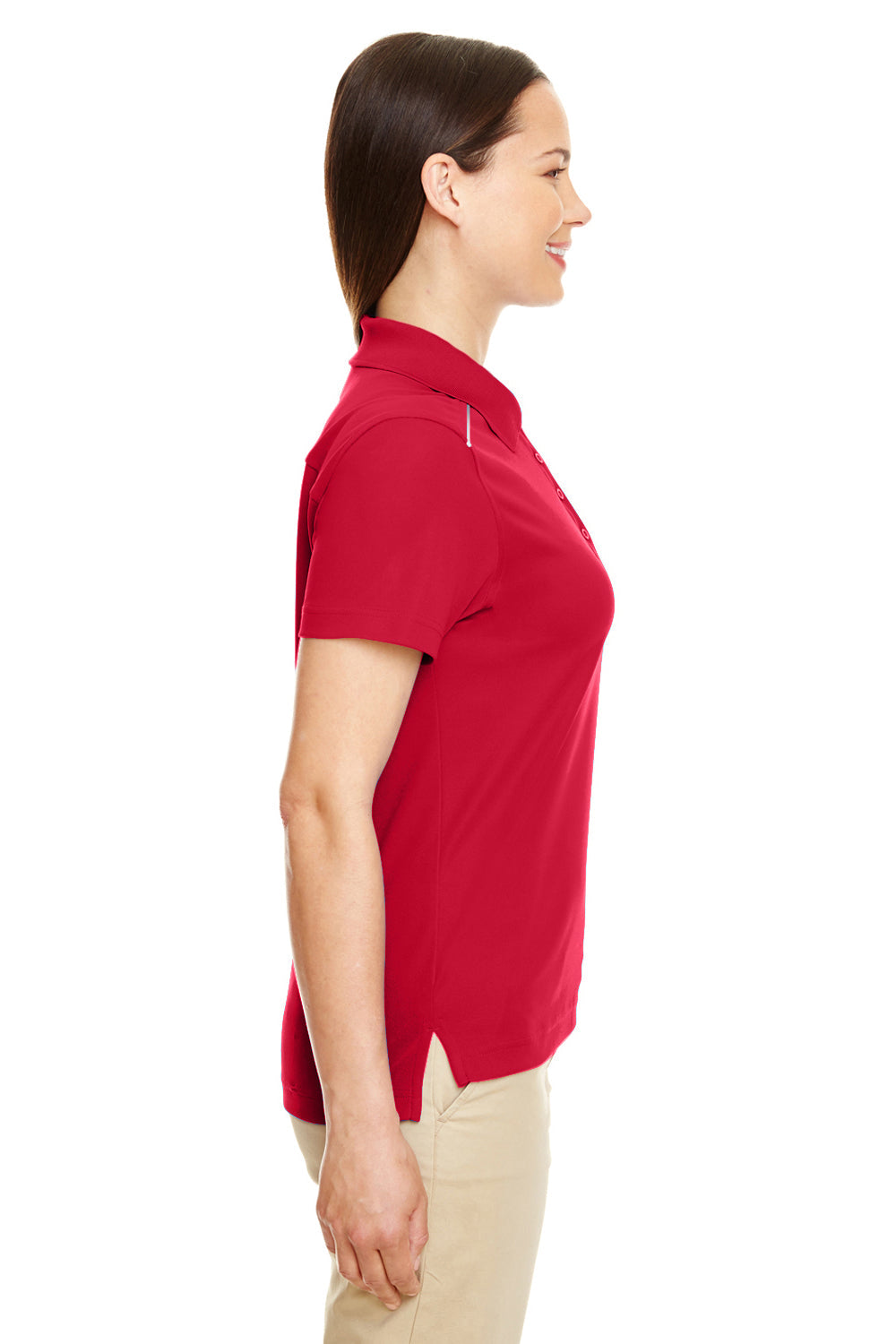 Core 365 Womens Radiant Performance Moisture Wicking Short Sleeve Polo Shirt - Classic Red