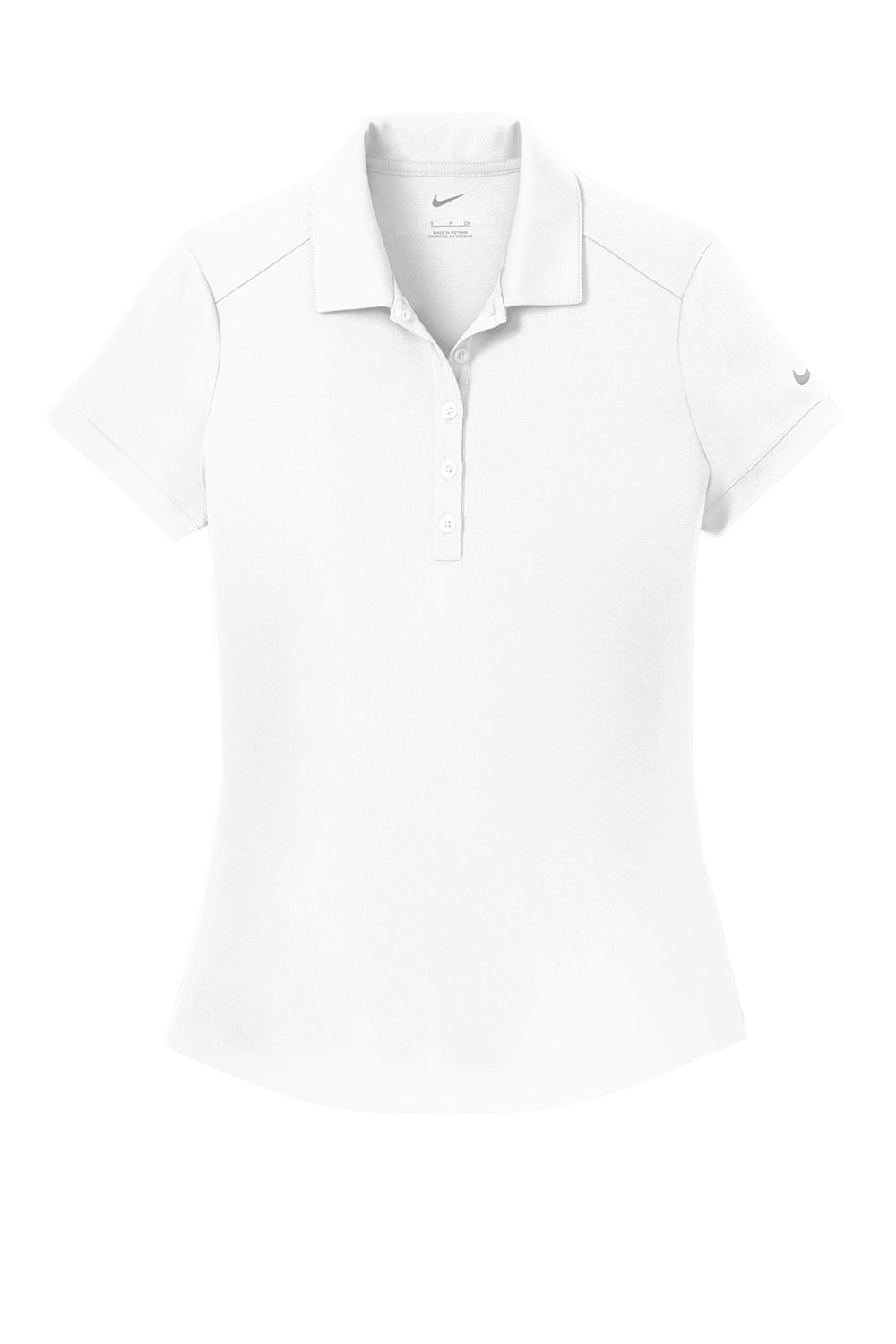 Nike Womens Players Dri-Fit Moisture Wicking Short Sleeve Polo Shirt - White