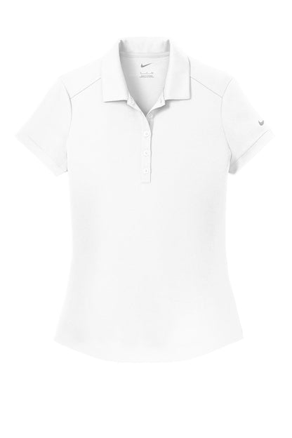Nike Womens Players Dri-Fit Moisture Wicking Short Sleeve Polo Shirt - White