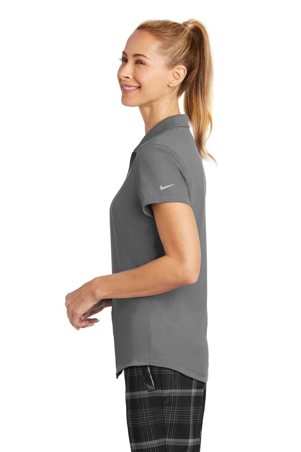 Nike Womens Legacy Dri-Fit Moisture Wicking Short Sleeve Polo Shirt - Dark Grey