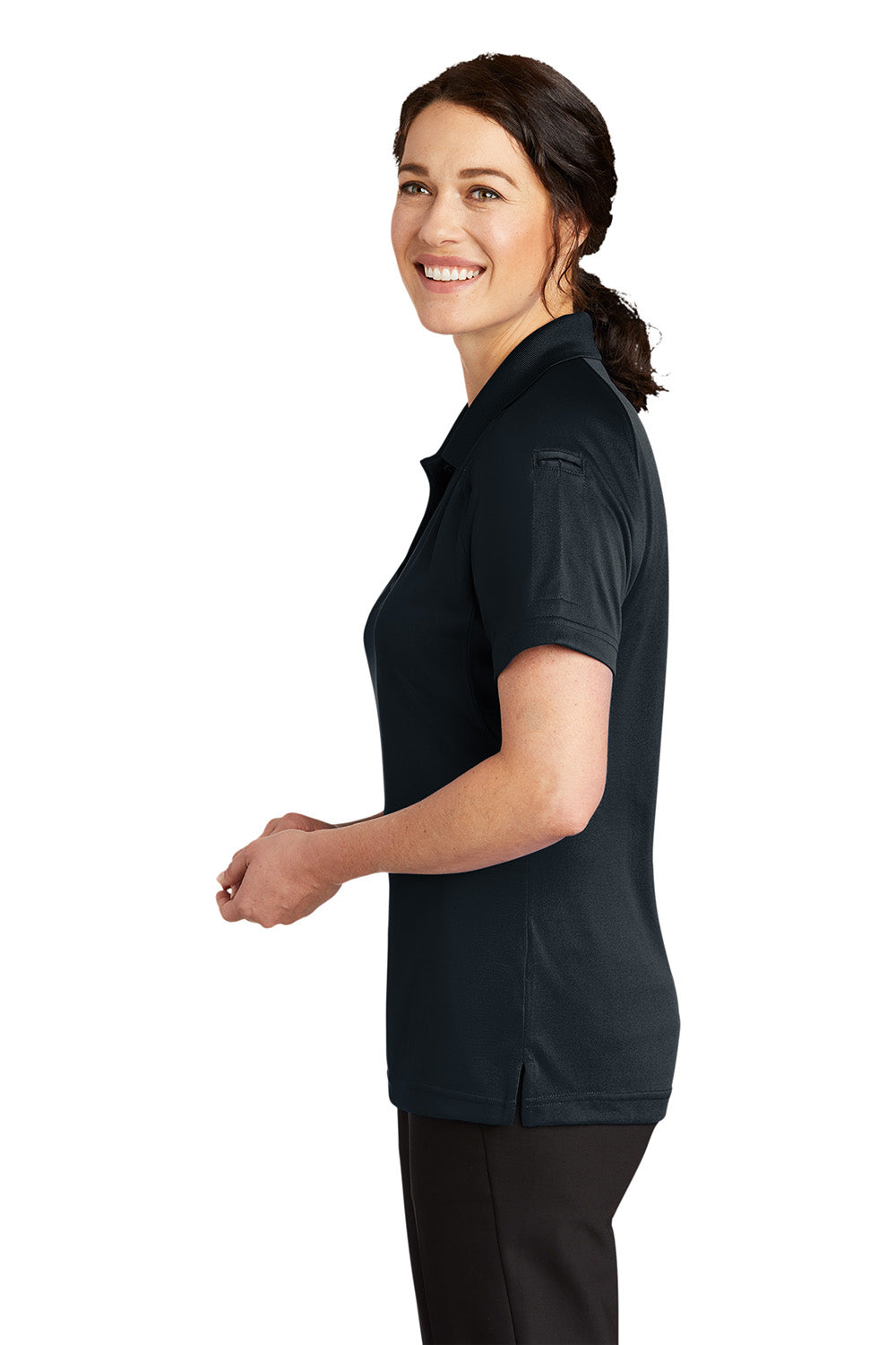 CornerStone Womens Select Tactical Moisture Wicking Short Sleeve Polo Shirt - Dark Navy Blue