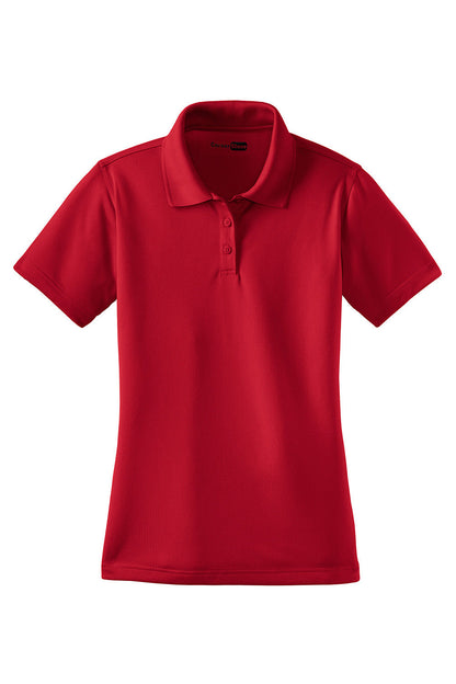 CornerStone Womens Select Moisture Wicking Short Sleeve Polo Shirt - Red