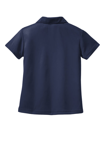 Sport-Tek Womens Dri-Mesh Moisture Wicking Short Sleeve Polo Shirt - Navy Blue
