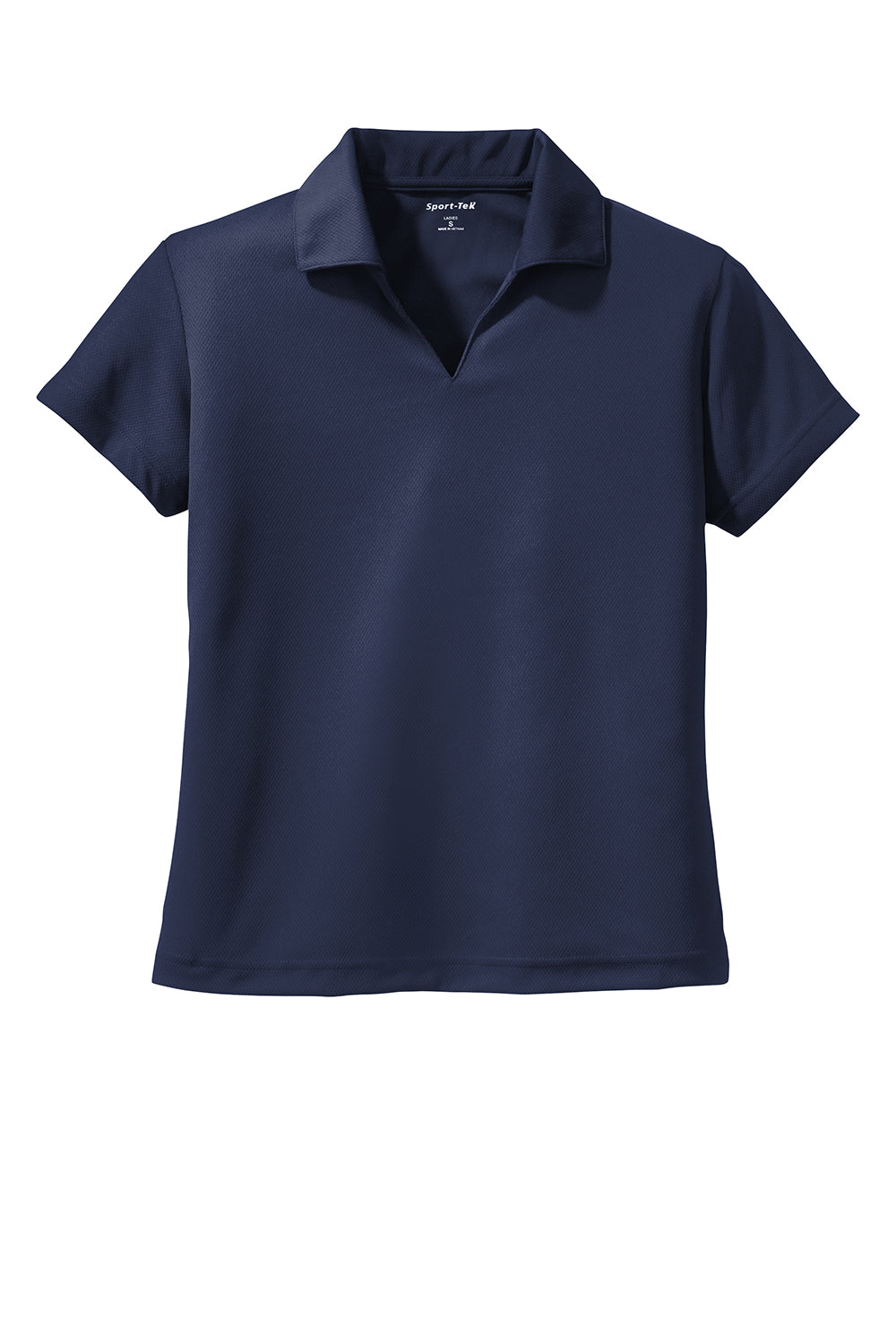 Sport-Tek Womens Dri-Mesh Moisture Wicking Short Sleeve Polo Shirt - Navy Blue