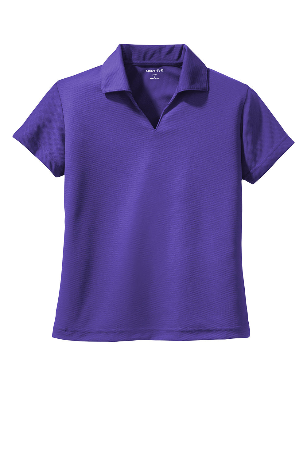 Sport-Tek Womens Dri-Mesh Moisture Wicking Short Sleeve Polo Shirt - Purple