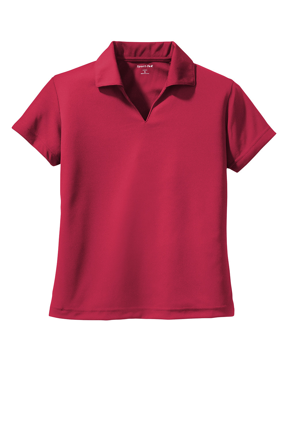 Sport-Tek Womens Dri-Mesh Moisture Wicking Short Sleeve Polo Shirt - Red