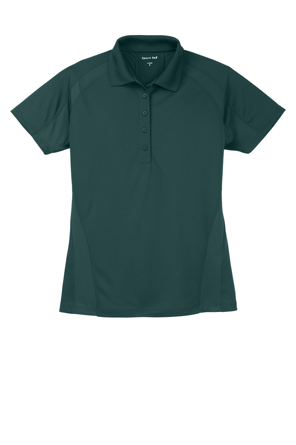 Sport-Tek Womens Dri-Mesh Moisture Wicking Short Sleeve Polo Shirt - Dark Green