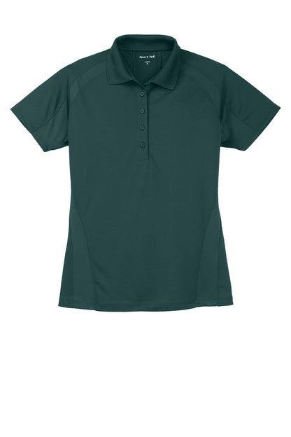 Sport-Tek Womens Dri-Mesh Moisture Wicking Short Sleeve Polo Shirt - Dark Green