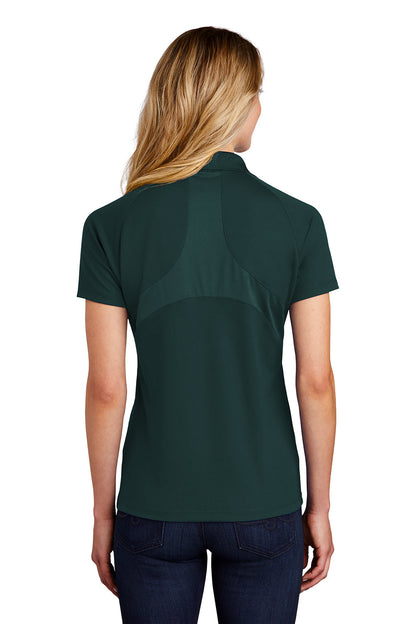 Sport-Tek Womens Dri-Mesh Moisture Wicking Short Sleeve Polo Shirt - Dark Green