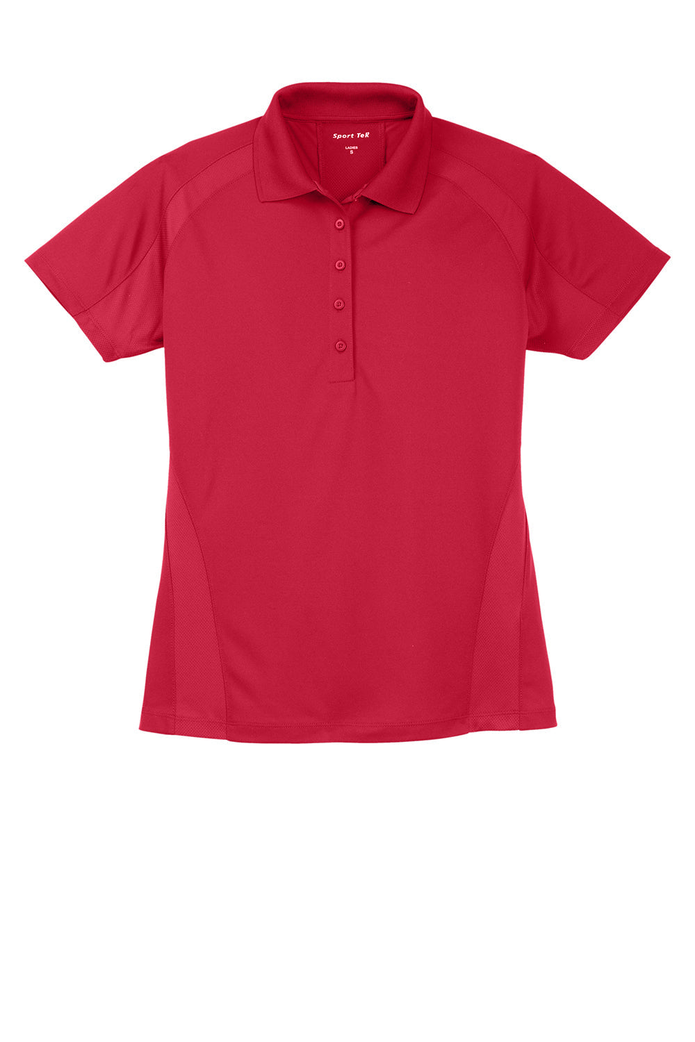 Sport-Tek Womens Dri-Mesh Moisture Wicking Short Sleeve Polo Shirt - Engine Red