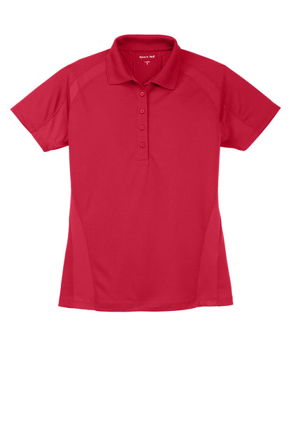 Sport-Tek Womens Dri-Mesh Moisture Wicking Short Sleeve Polo Shirt - Engine Red