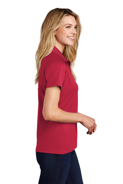 Sport-Tek Womens Dri-Mesh Moisture Wicking Short Sleeve Polo Shirt - Engine Red