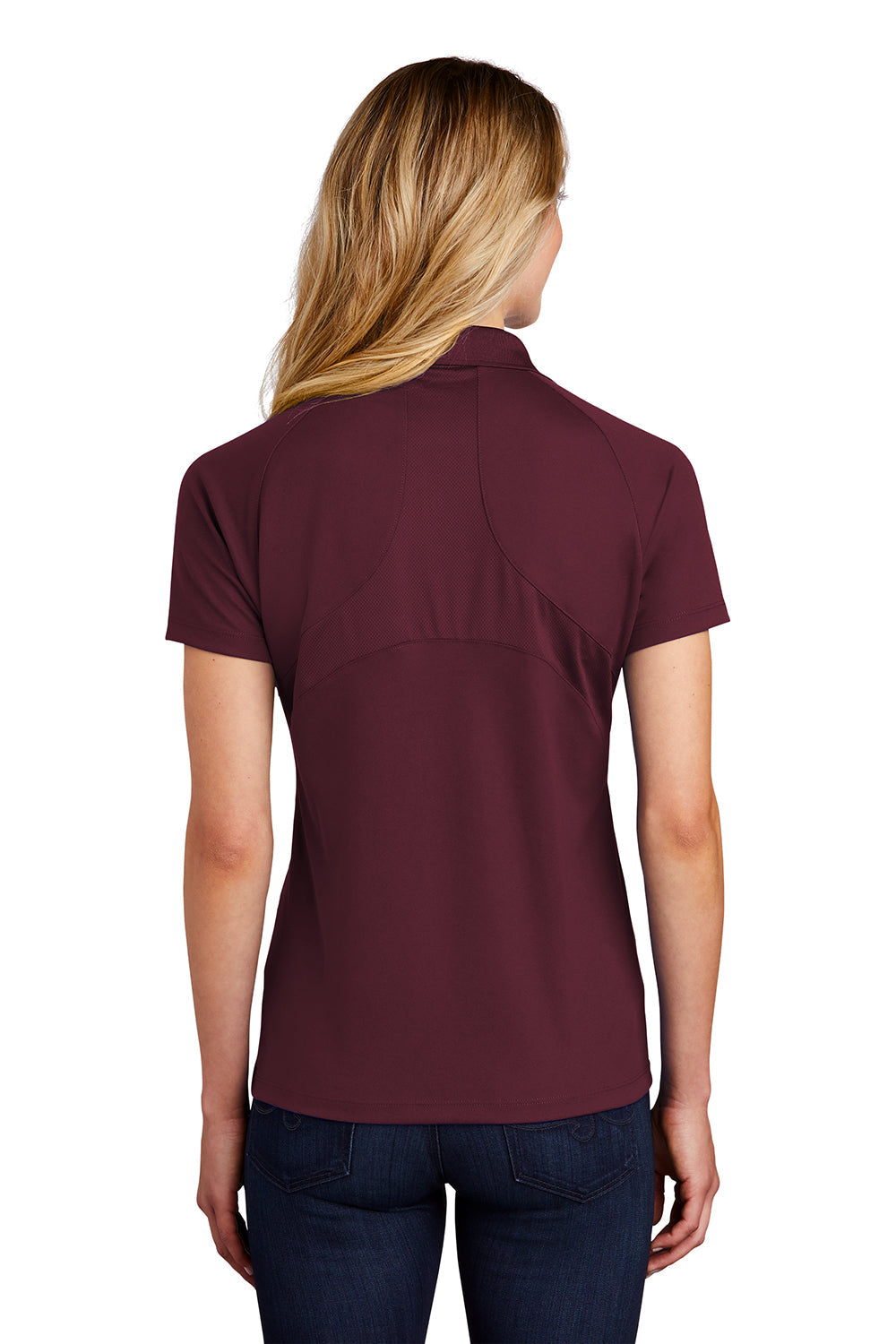 Sport-Tek Womens Dri-Mesh Moisture Wicking Short Sleeve Polo Shirt - Maroon