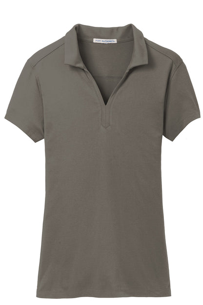 Port Authority Womens Rapid Dry Moisture Wicking Short Sleeve Polo Shirt - Smoke Grey
