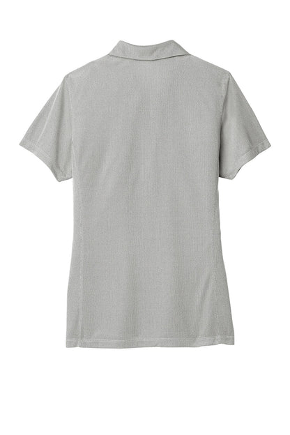 Port Authority Womens Oxford Moisture Wicking Short Sleeve Polo Shirt - Black - Closeout