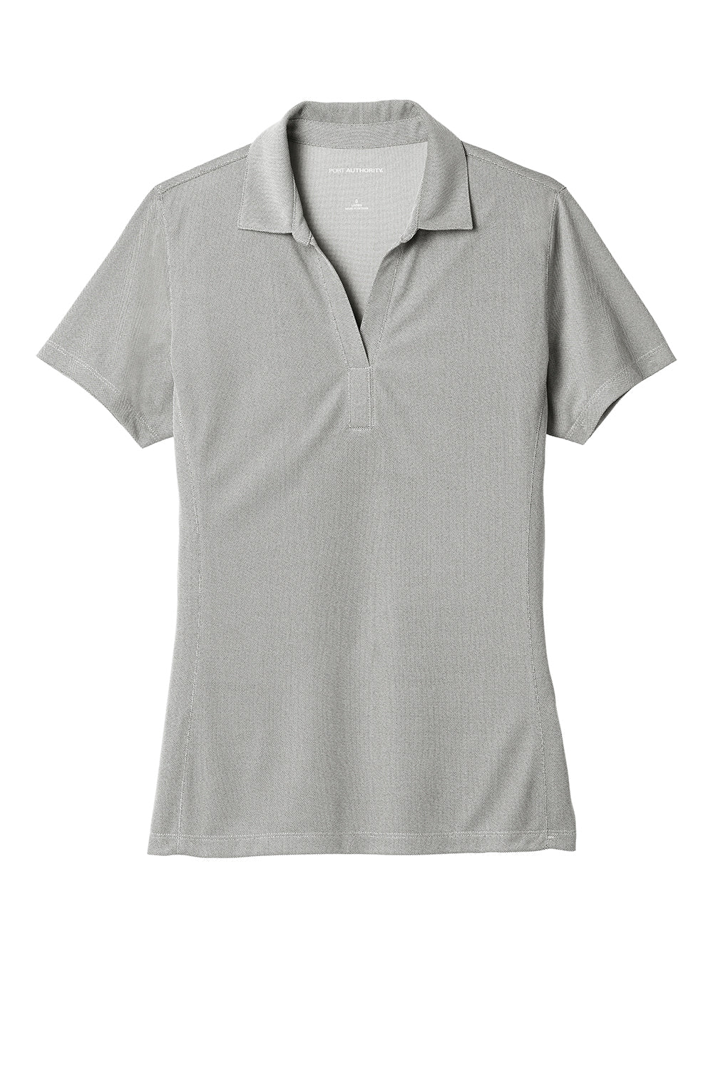 Port Authority Womens Oxford Moisture Wicking Short Sleeve Polo Shirt - Black - Closeout