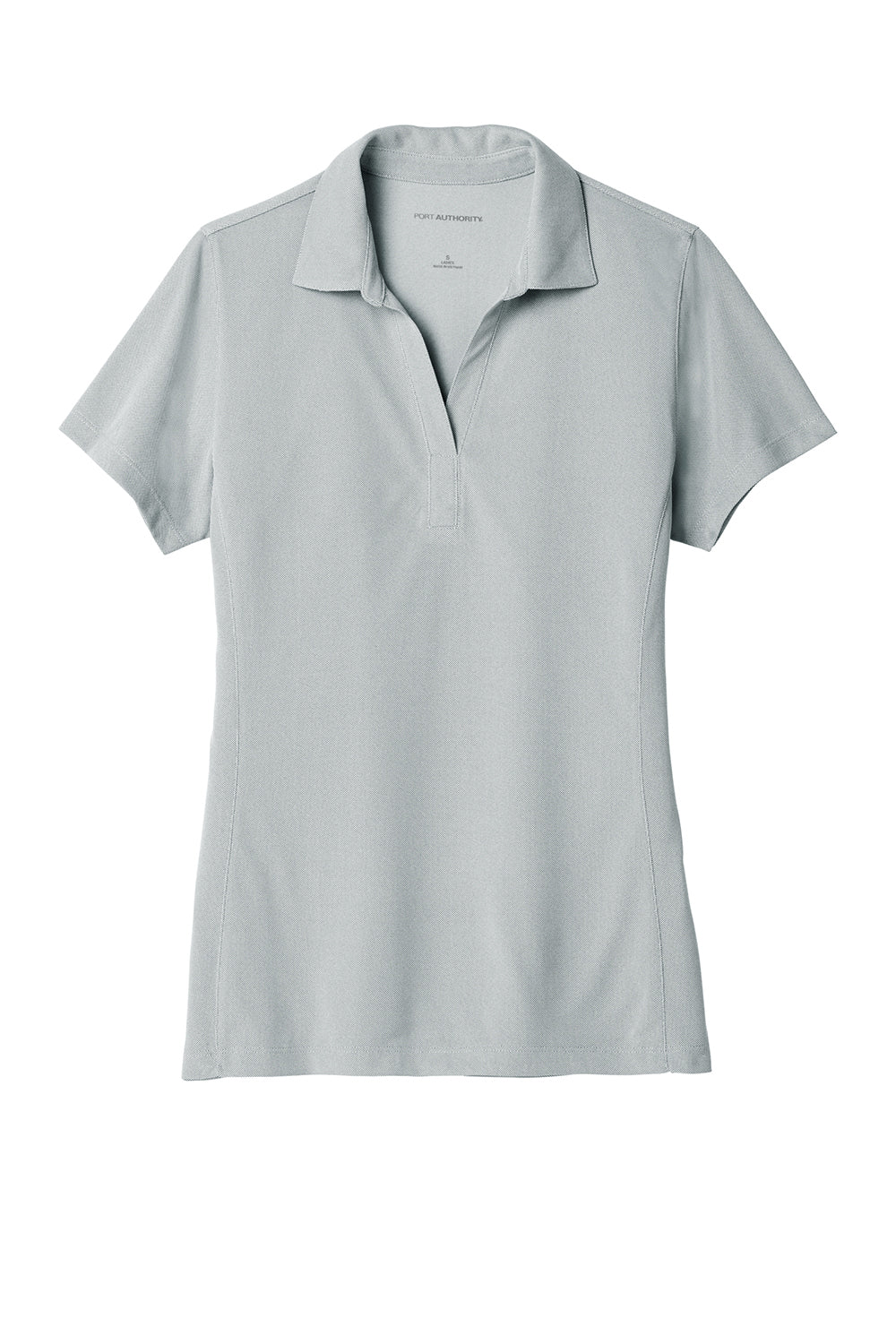 Port Authority Womens Oxford Moisture Wicking Short Sleeve Polo Shirt - Gusty Grey - Closeout