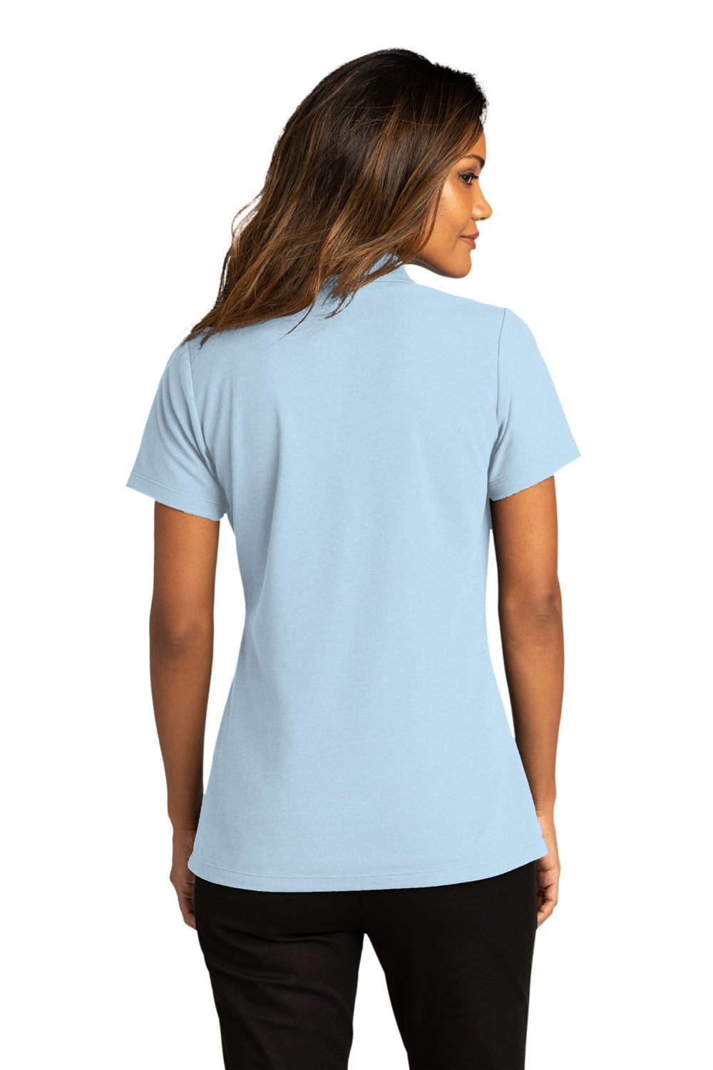 Port Authority Womens React SuperPro Snag Resistant Short Sleeve Polo Shirt - Cloud Blue - Closeout