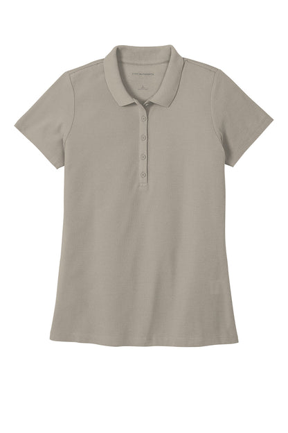 Port Authority Womens React SuperPro Snag Resistant Short Sleeve Polo Shirt - Gusty Grey