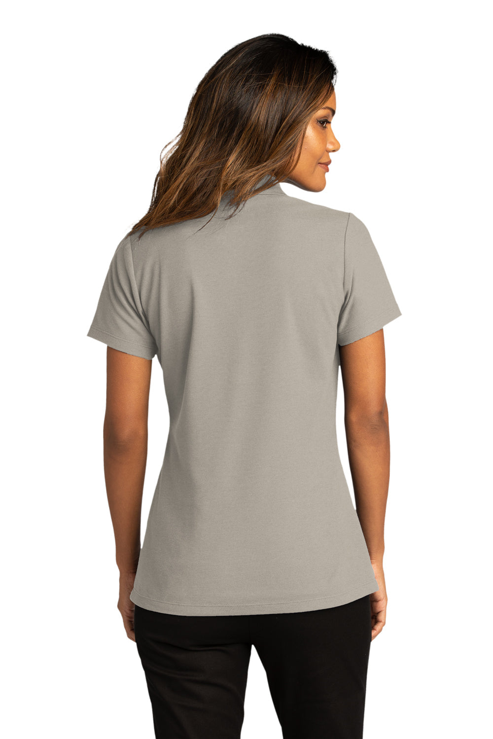 Port Authority Womens React SuperPro Snag Resistant Short Sleeve Polo Shirt - Gusty Grey