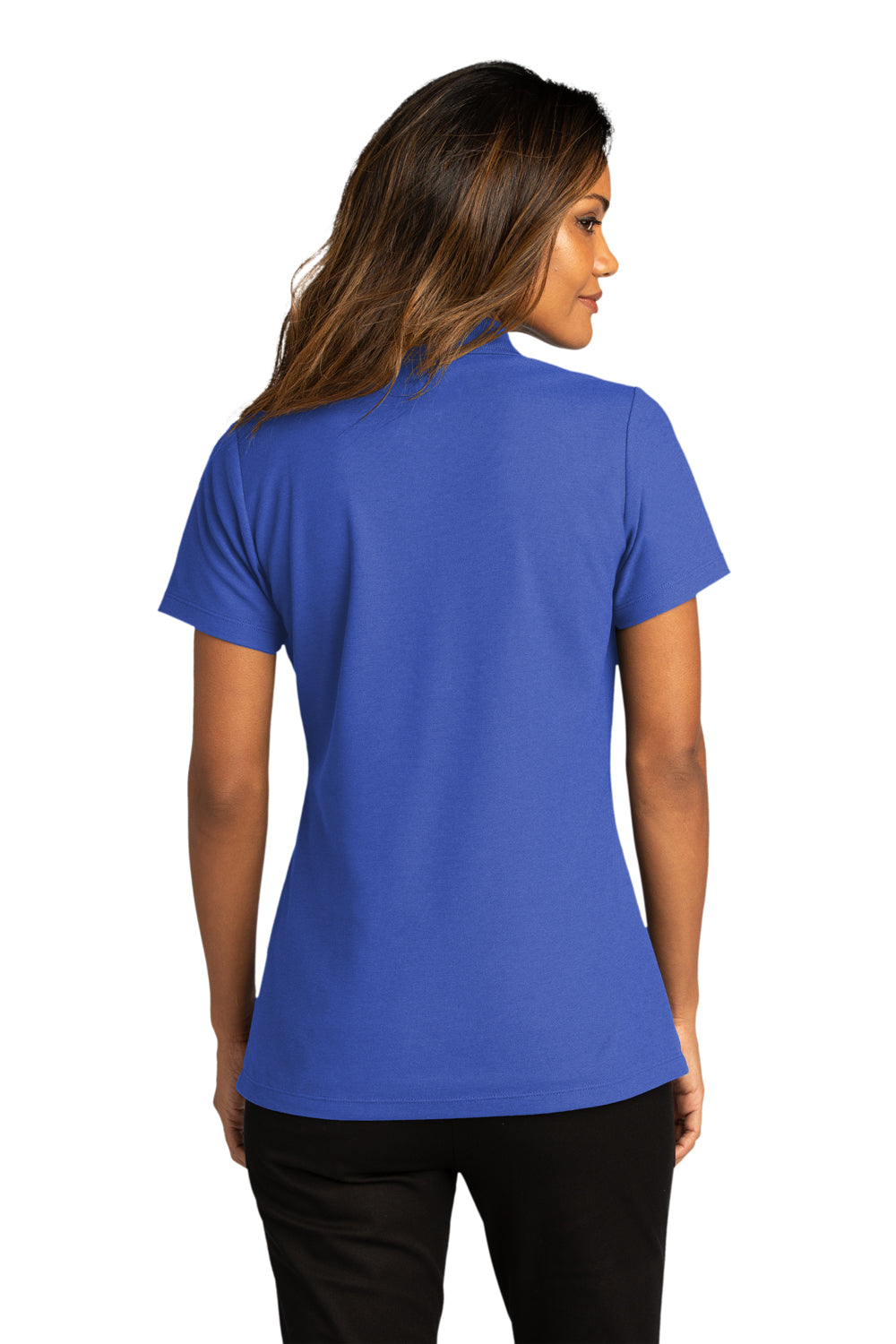 Port Authority Womens React SuperPro Snag Resistant Short Sleeve Polo Shirt - True Royal Blue