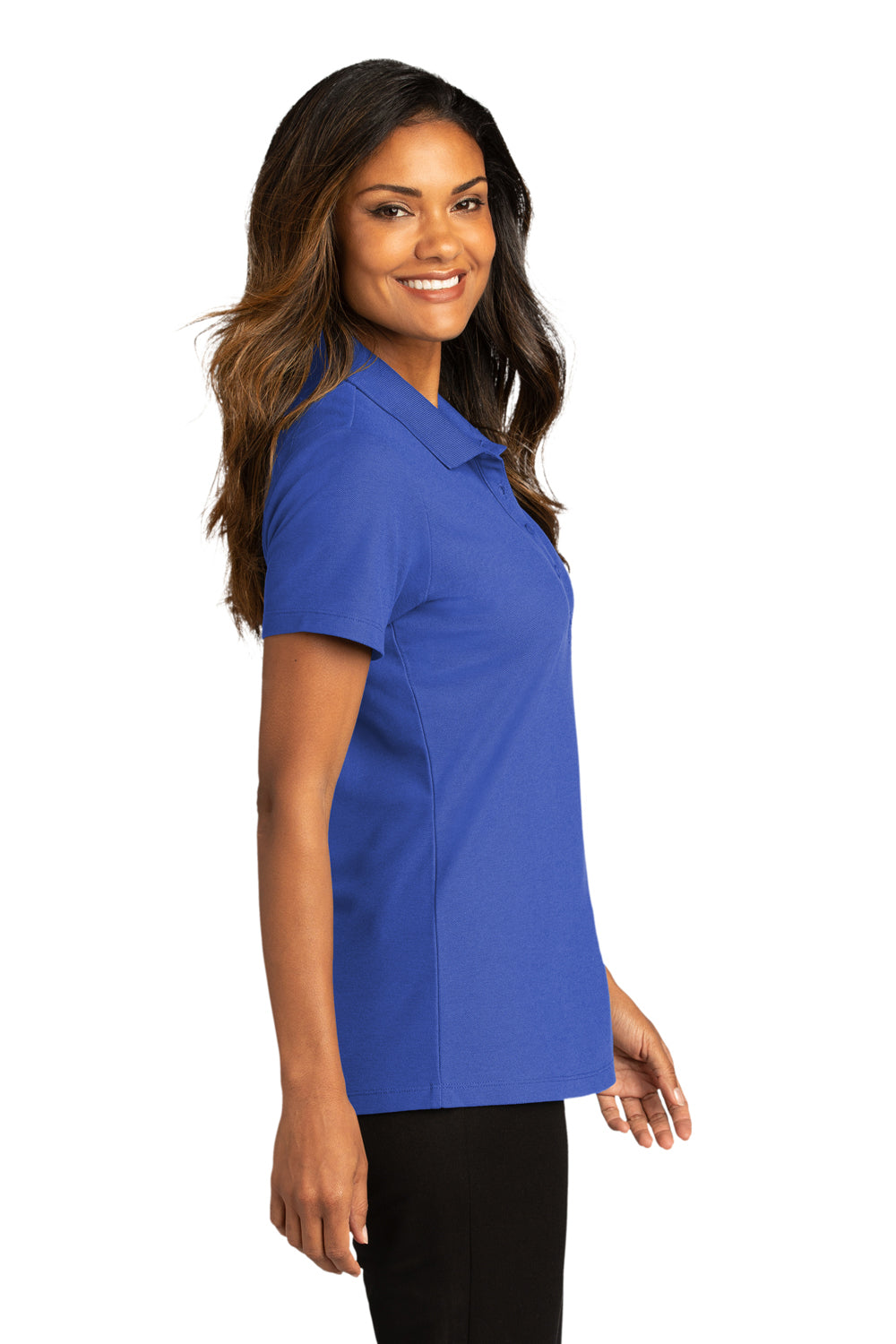 Port Authority Womens React SuperPro Snag Resistant Short Sleeve Polo Shirt - True Royal Blue