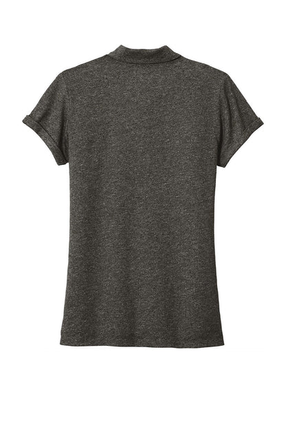 New Era Womens Slub Twist Short Sleeve Polo Shirt - Black Twist