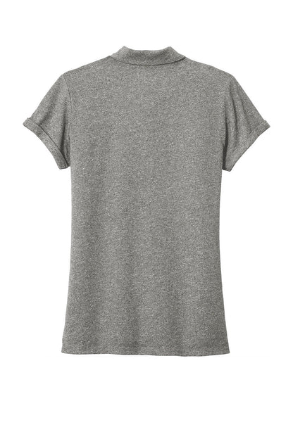 New Era Womens Slub Twist Short Sleeve Polo Shirt - Shadow Grey Twist