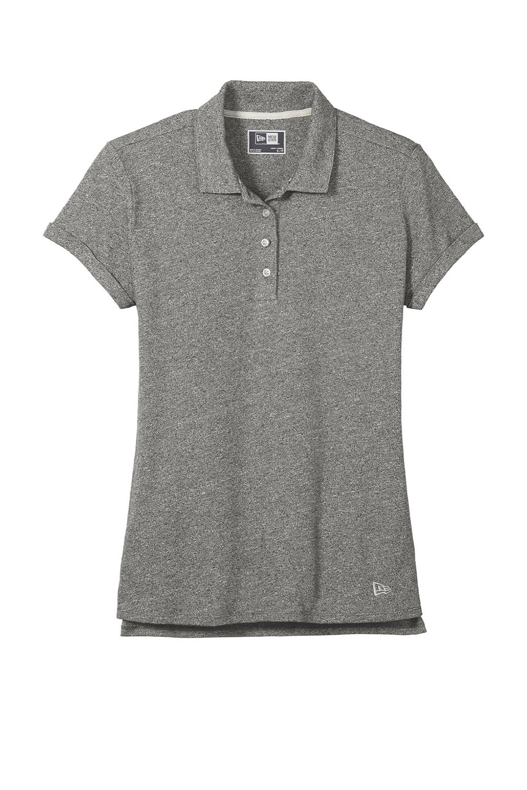 New Era Womens Slub Twist Short Sleeve Polo Shirt - Shadow Grey Twist