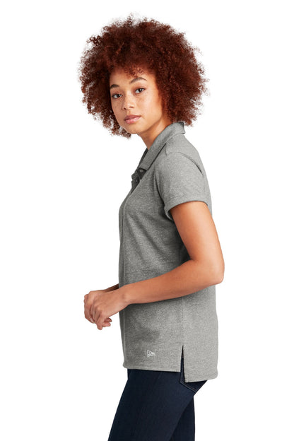 New Era Womens Slub Twist Short Sleeve Polo Shirt - Shadow Grey Twist
