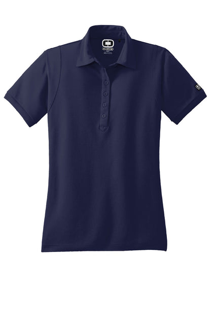 Ogio Womens Jewel Moisture Wicking Short Sleeve Polo Shirt - Navy Blue