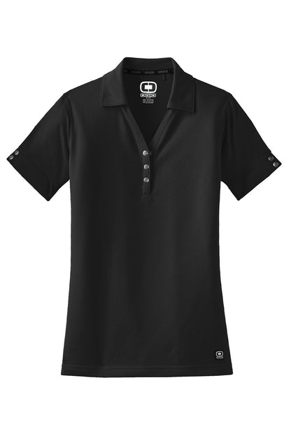 Ogio Womens Glam Moisture Wicking Short Sleeve Polo Shirt - Blacktop