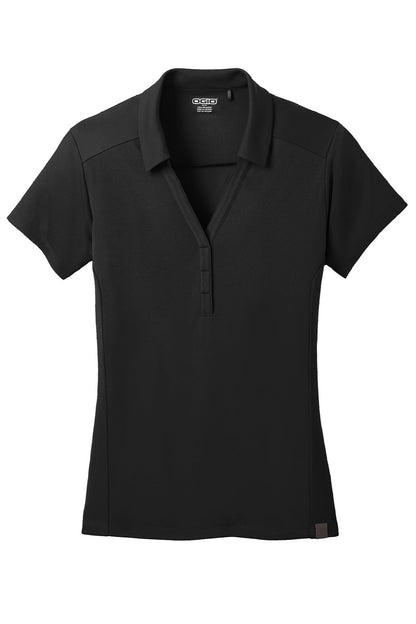 Ogio Womens Framework Moisture Wicking Short Sleeve Polo Shirt - Blacktop