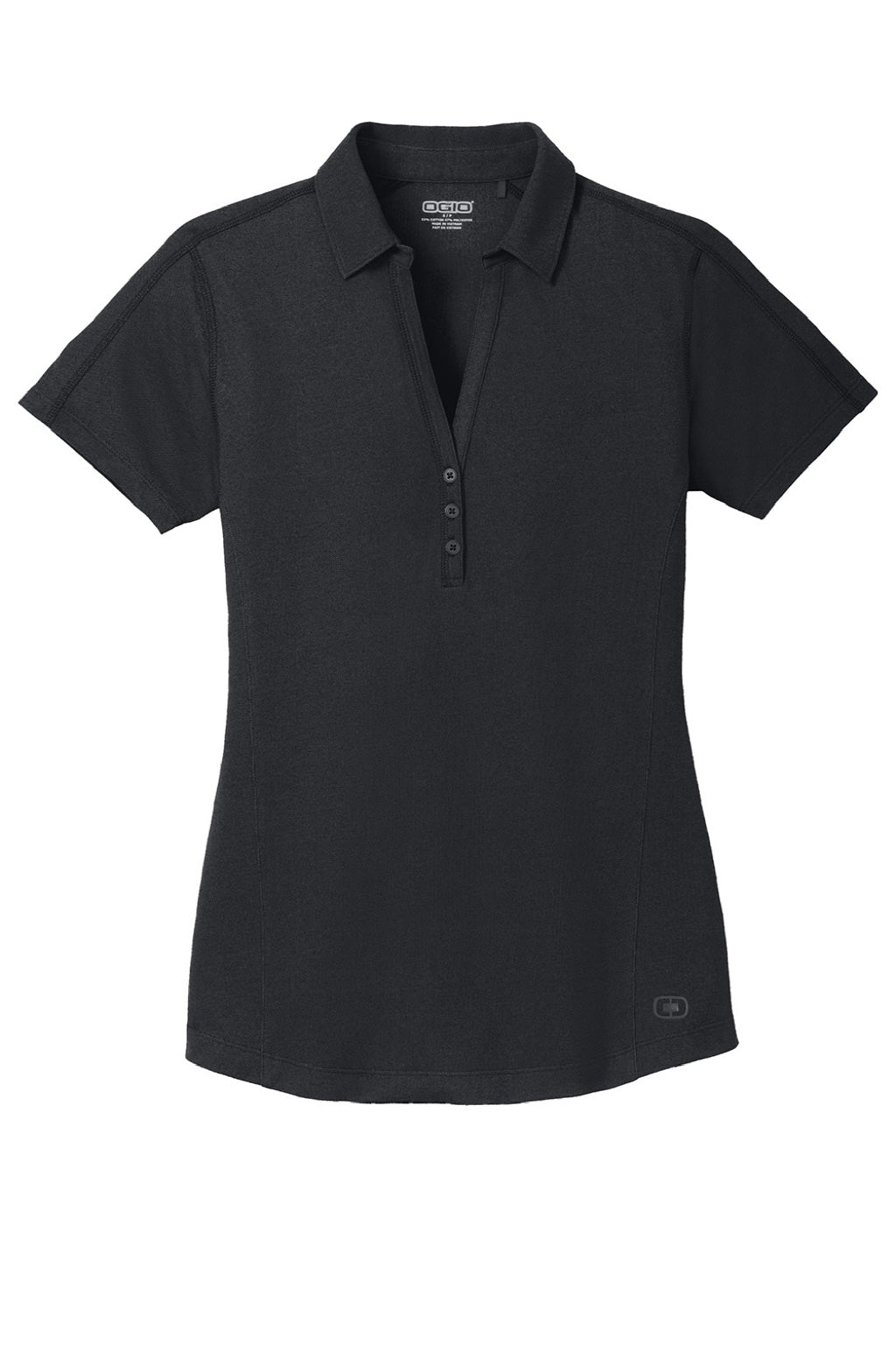 Ogio Womens Onyx Moisture Wicking Short Sleeve Polo Shirt - Blacktop