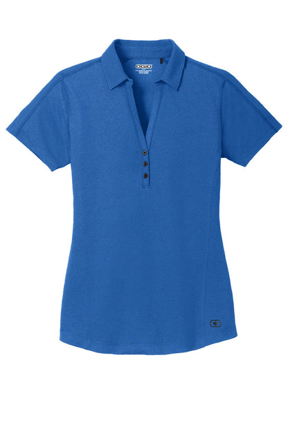 Ogio Womens Onyx Moisture Wicking Short Sleeve Polo Shirt - Electric Blue