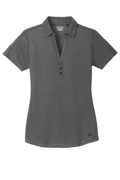 Ogio Womens Onyx Moisture Wicking Short Sleeve Polo Shirt - Petrol Grey