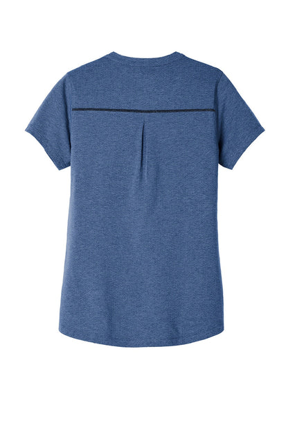 Ogio Womens Tread Moisture Wicking Short Sleeve Polo Shirt - Heather Blue