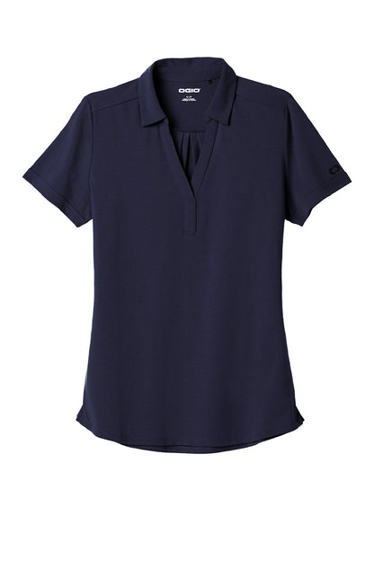 Ogio Womens Limit Moisture Wicking Short Sleeve Polo Shirt - Navy Blue